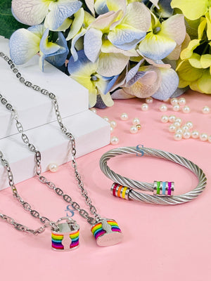 Attachment Rainbow Necklace