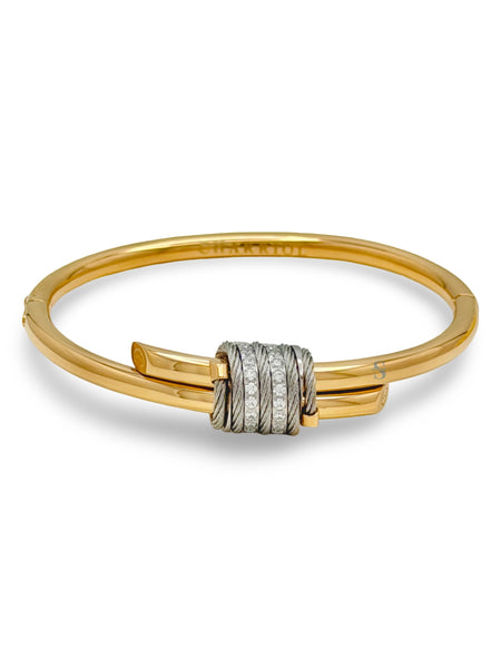 Pre-order: Cable Signature Promesse CZ Stones Bangle