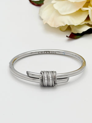 Pre-order: Cable Signature Promesse CZ Stones Bangle