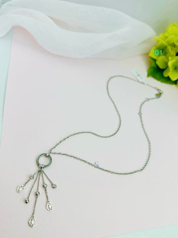 C Logo Fringe Necklace - Blowout Sale