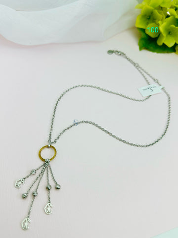 C Logo Fringe Necklace - Blowout Sale